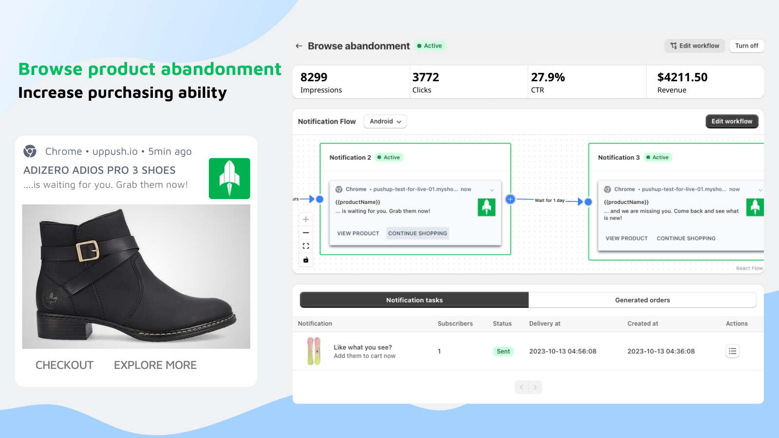 Notification flow optimization