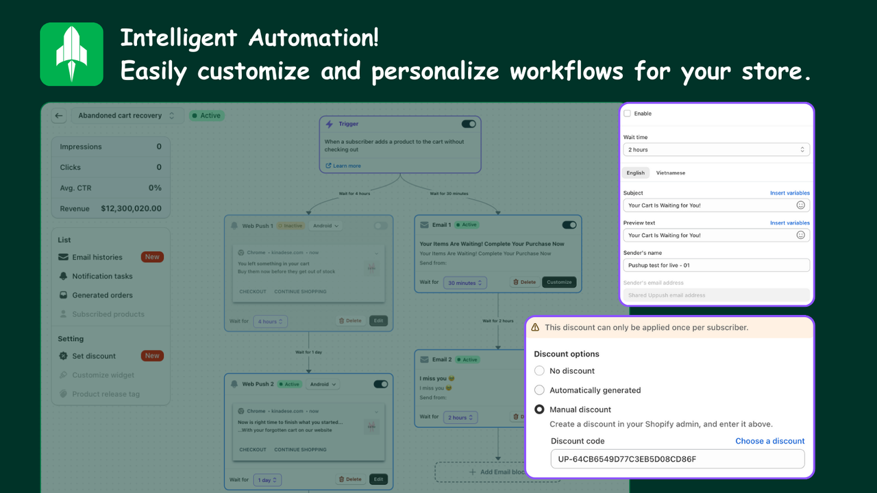 Intelligent automation. Easily customize and personalize