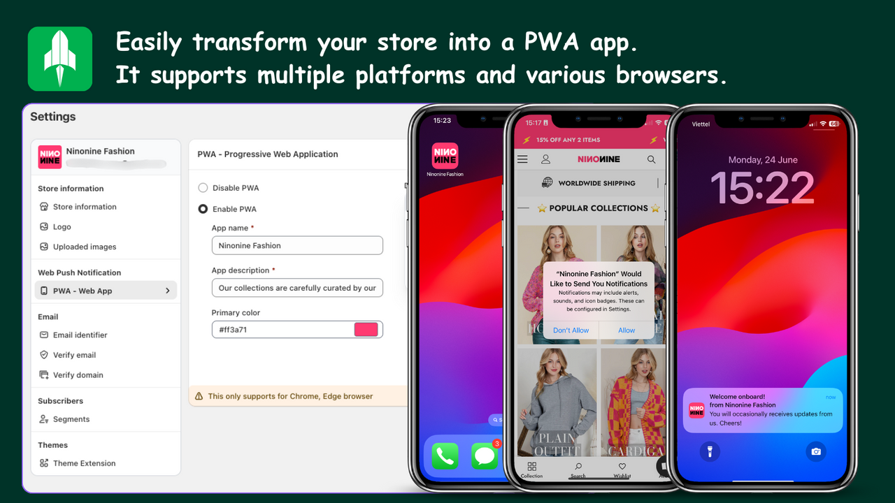 Omdan din butik til en PWA-app. Tværplatform