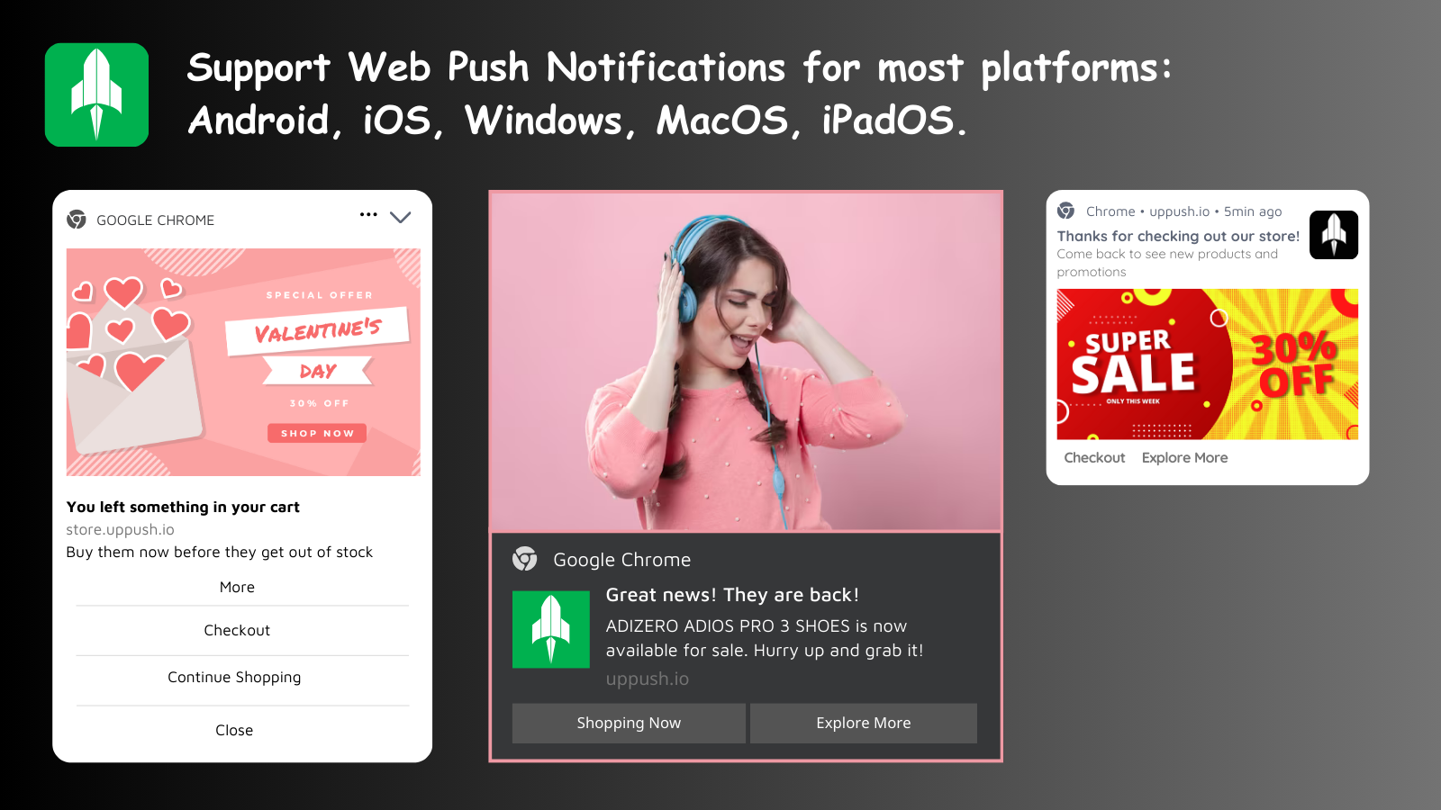 Support Web Push Notification for most platforms