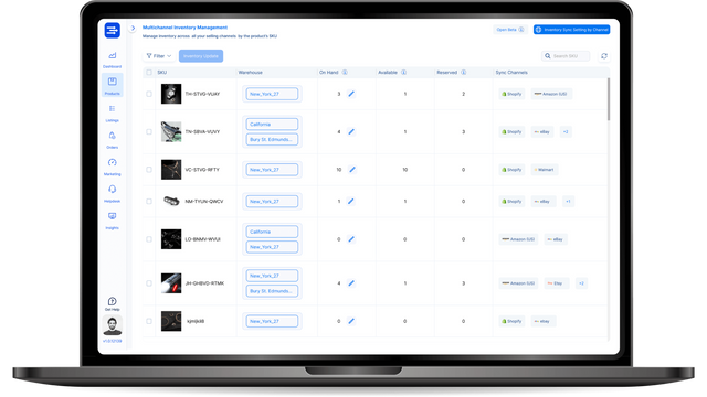 Multichannel-Listing und Inventarverwaltung