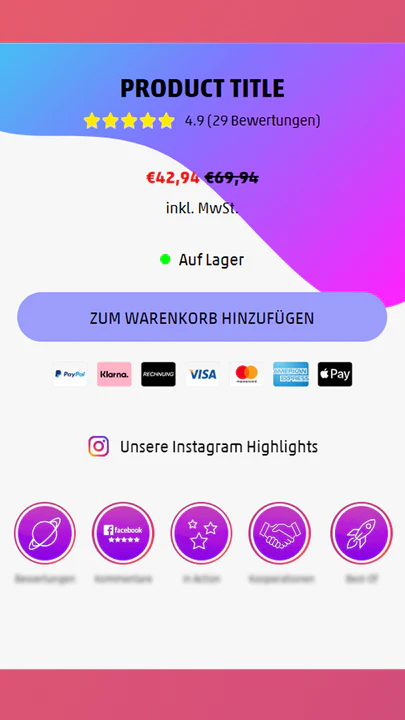 Mobil Instagram Highlights endast