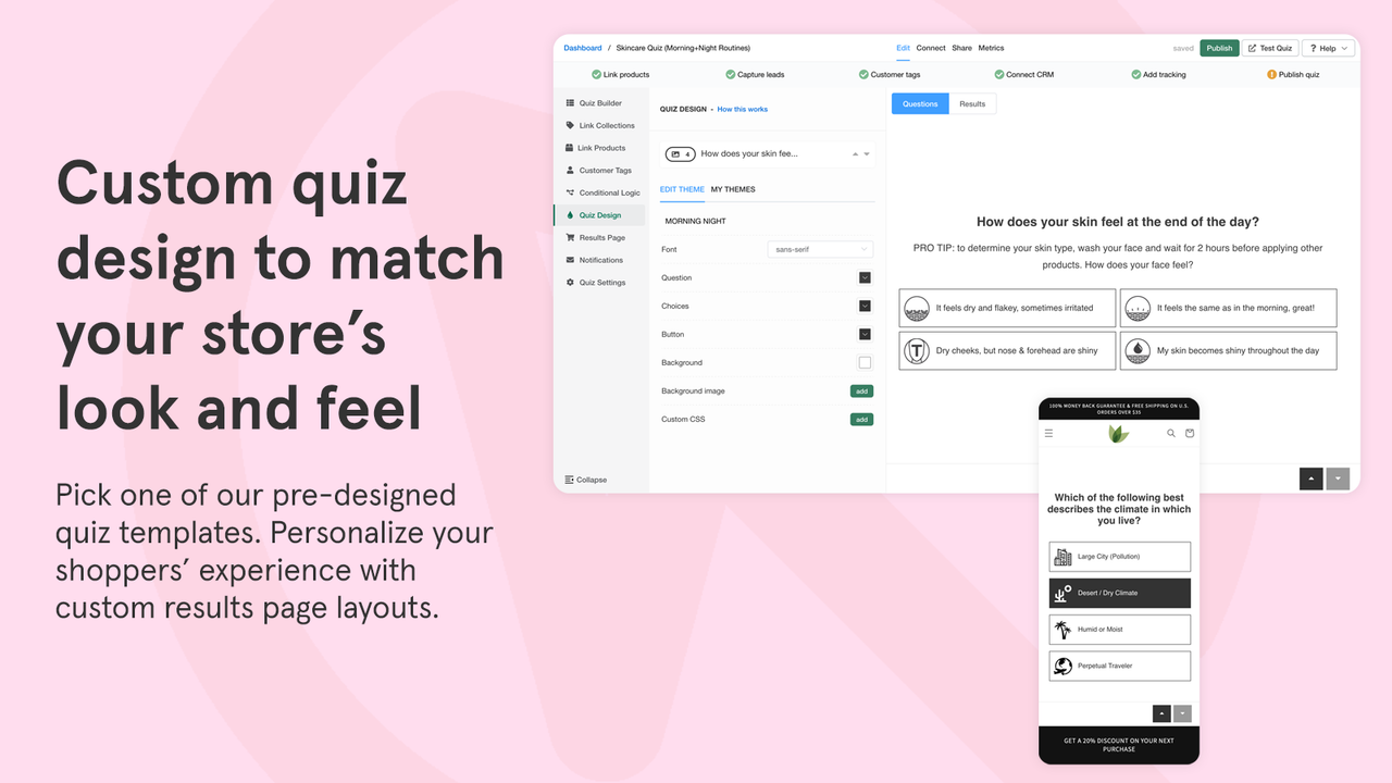 Product recommendation quiz and video quizzes for Shopify