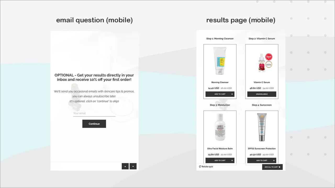 Questão de captura de lead - Página de resultados