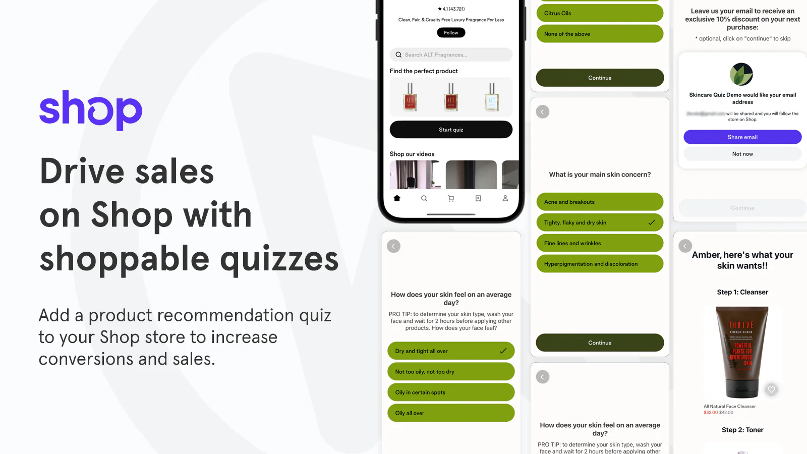 Shop Quiz: Product Recommender - Product recommendation quiz and