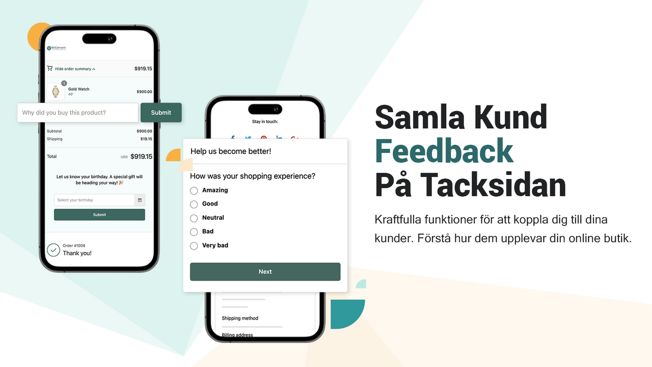 Smidigt samla in kundernas födelsedagar på tacksidan