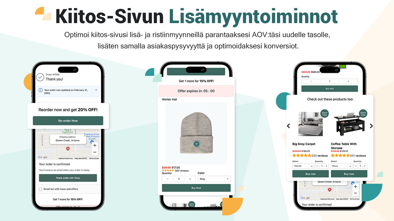 Näytä täytetuotteet tuotesuosittelutoiminnon avulla