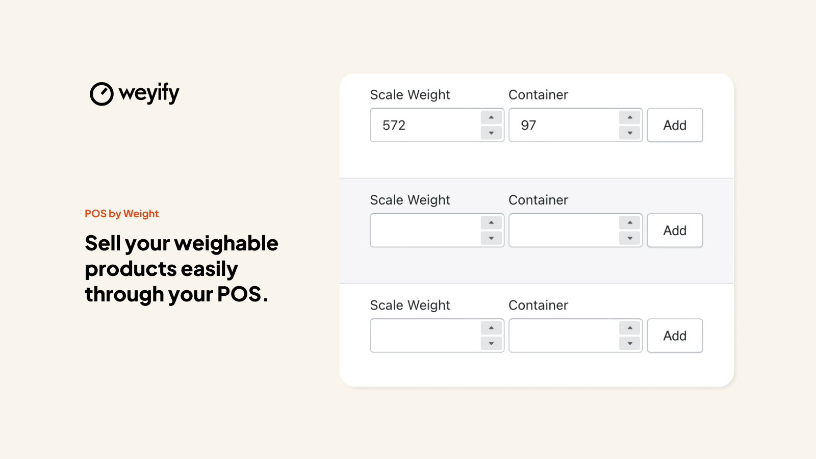 Weyify POS by Weight