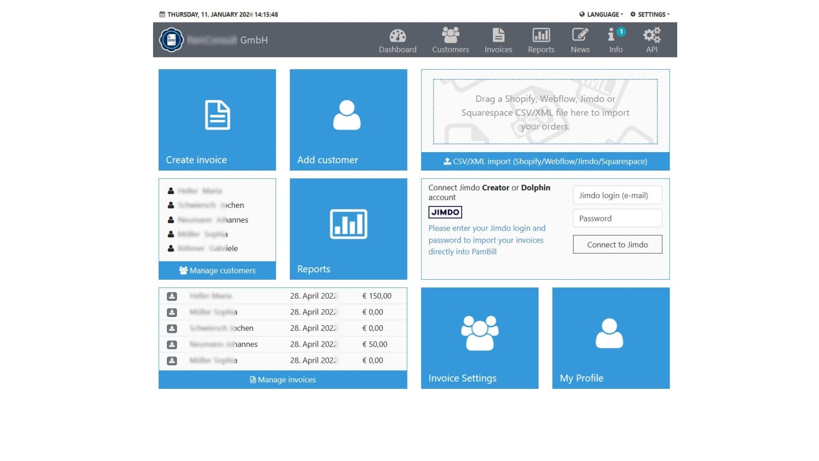 PamBill ‑ Easy invoicing Screenshot