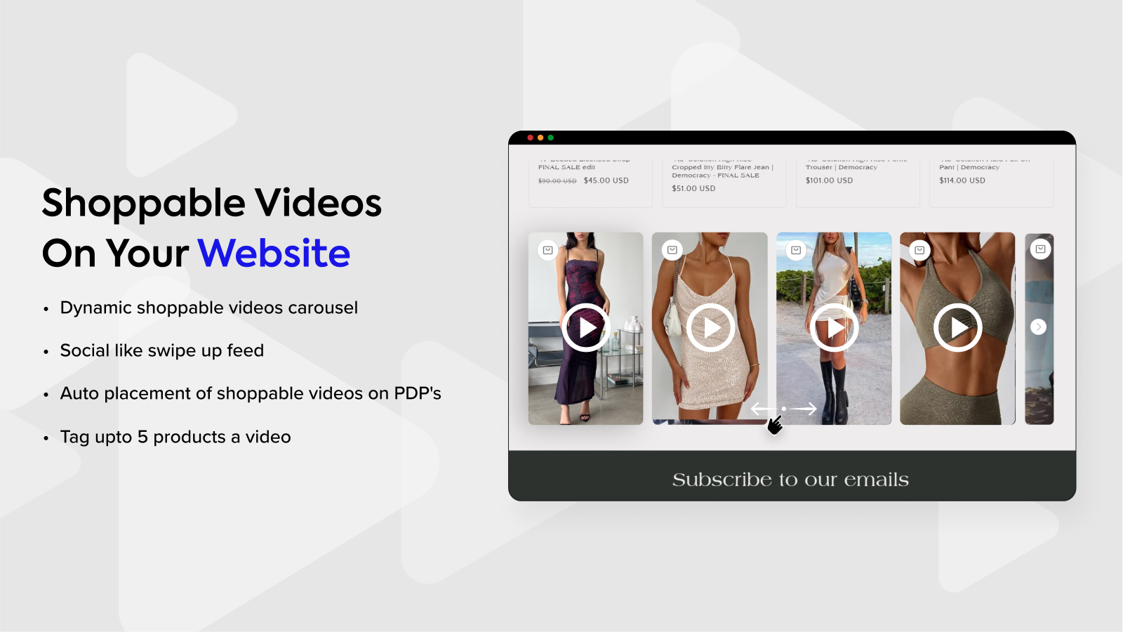 Shoppable Videos on your Website