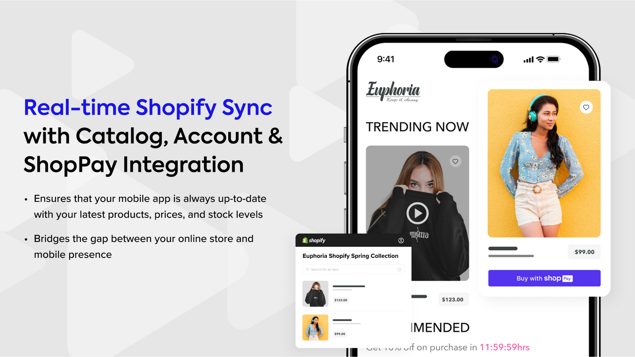 与 Shopify 产品目录无缝实时同步