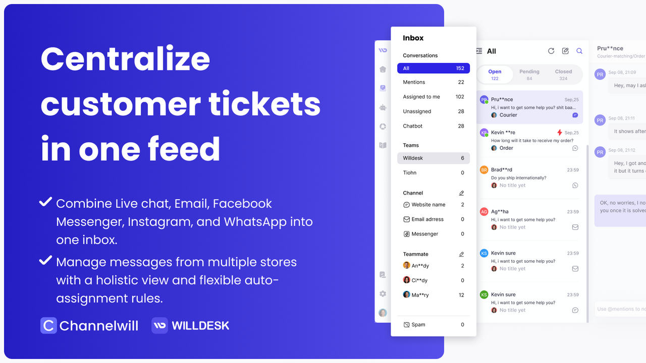 Centralize all your support tickets in one place-willdesk