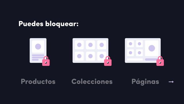 Lock: products, collections, pages