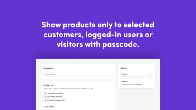 Wholesale Lock Manager: B2B - Lock or hide content on your Shopify store