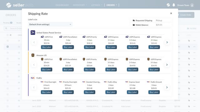SellerSkills buy shipping label