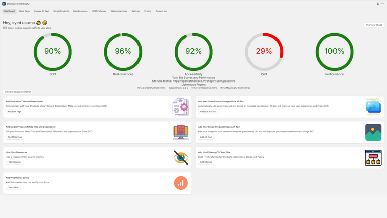 Digiware Smart SEO Optimizer Screenshot