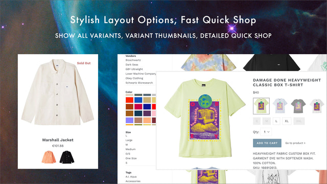 Shopify pesquisa layout elegante variante, loja rápida quickshop