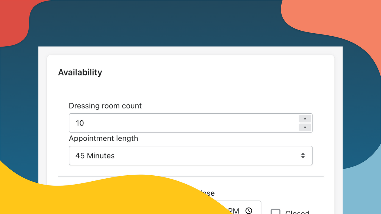 Manage your dressing room availability.