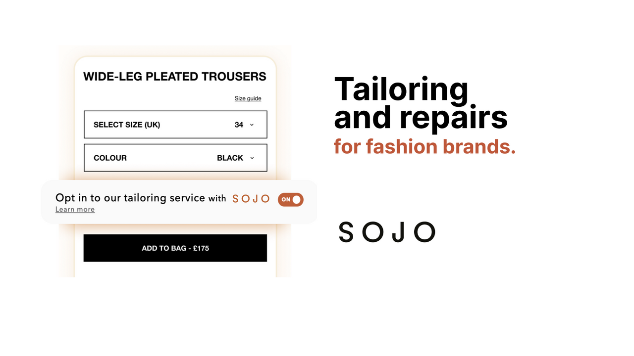 SOJO logo with t-shirt, yarn, bike and bag icons