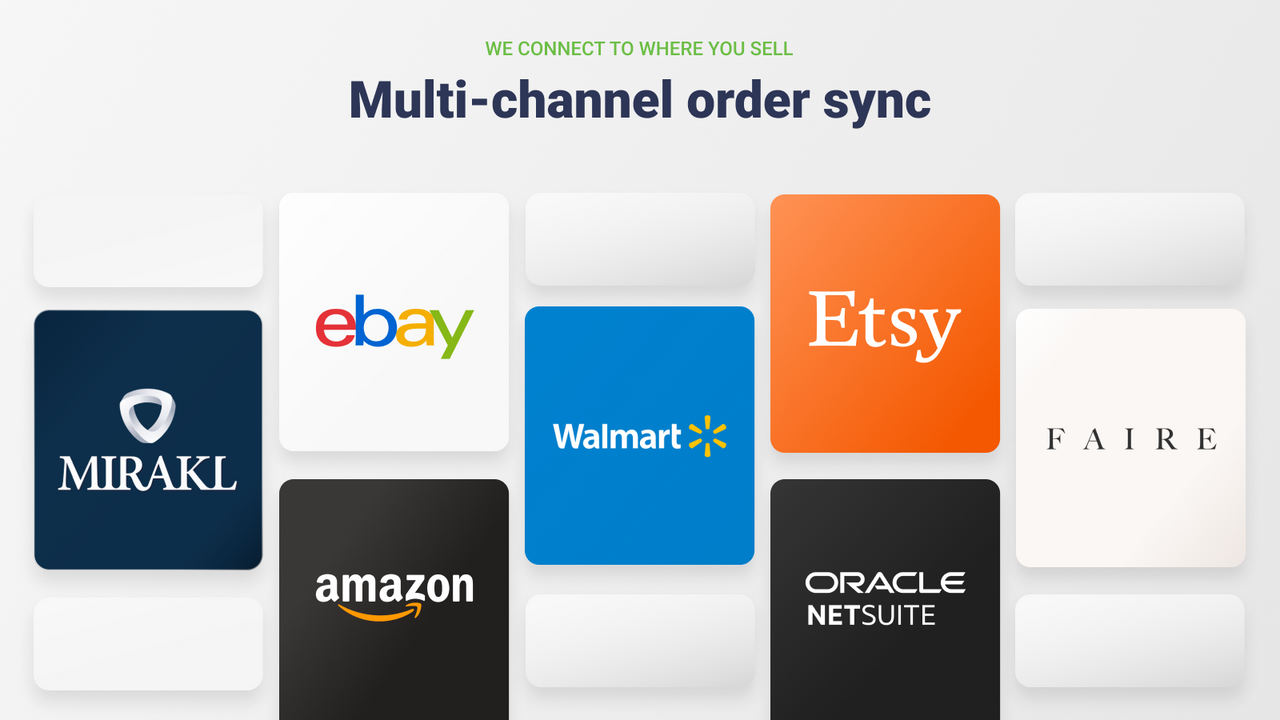 Waar u ook verkoopt: multi-channel order synchronisatie op één platform.