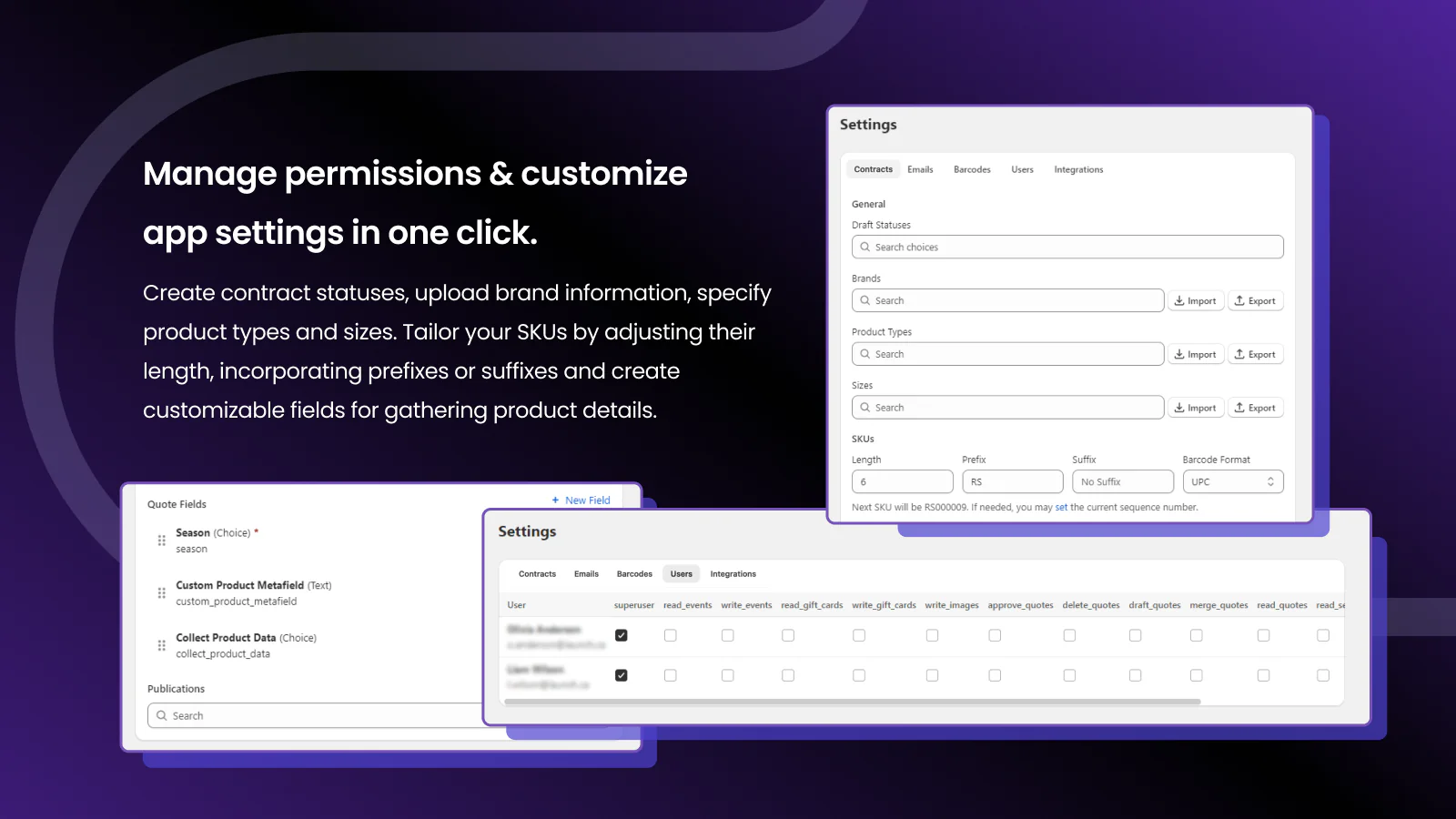 Gestionar configuraciones en la aplicación