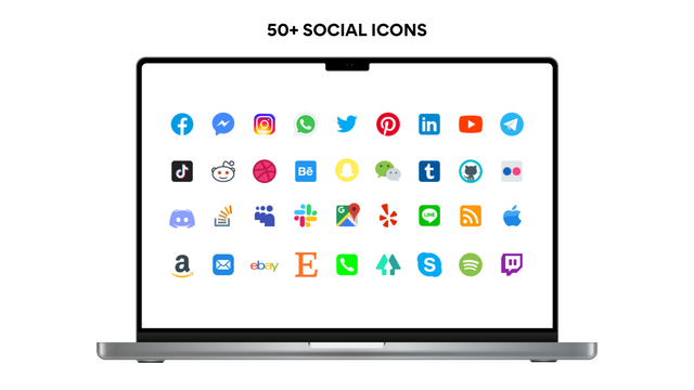 Social Media Iconen Bar