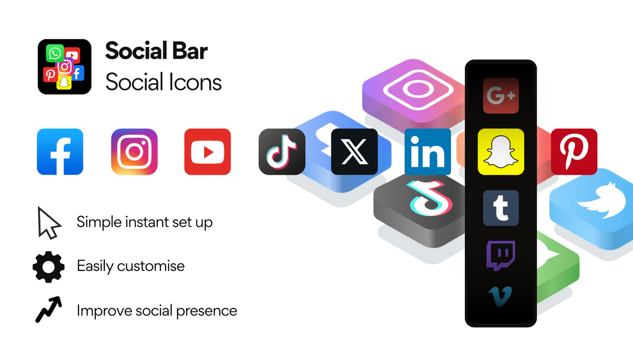 Social Media Icons Leiste