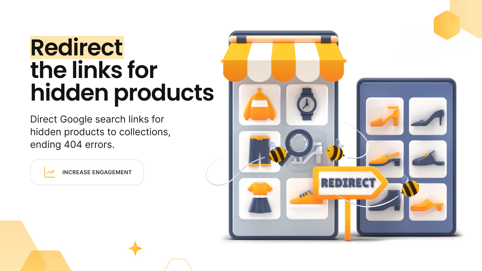 redirect the links for hidden products