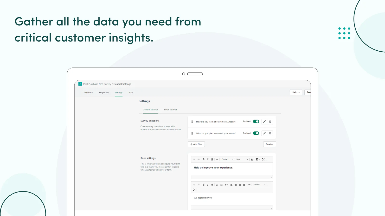 Gather all the relevant data from PPS NPS dashboard analytics.