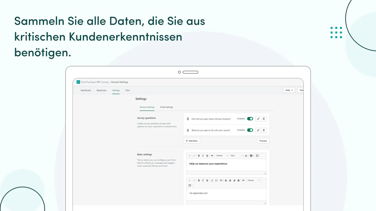 Sammeln Sie relevanten Daten aus der PPS NPS Dashboard-Analyse.