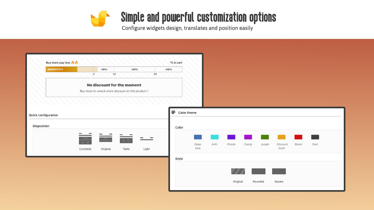 DiscountDuck customization