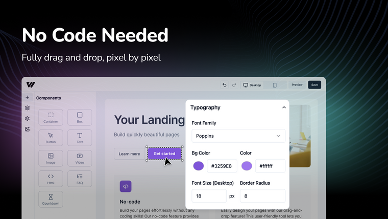 Weblly ‑ Landing Page Builder Screenshot