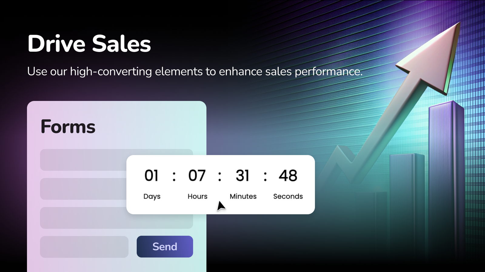 highlighting conversion metrics and sales growth.