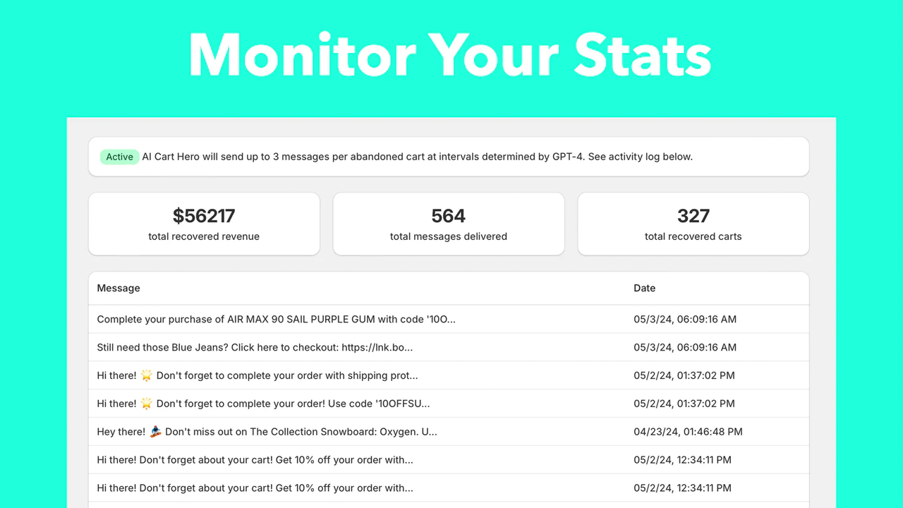 Monitor your status