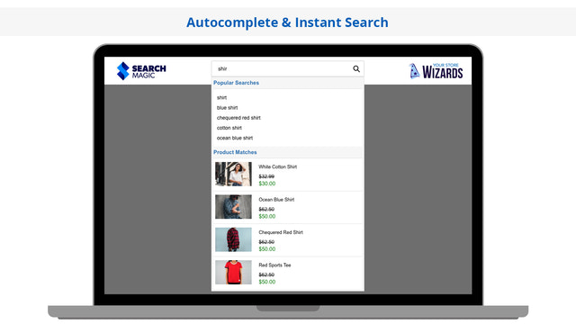 Search Magic Autocomplete og Instant Search