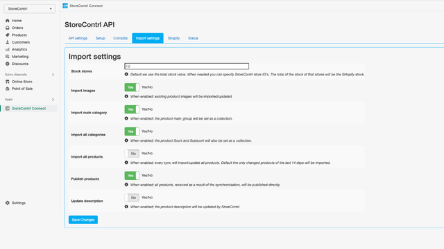 Paramètres de l'application