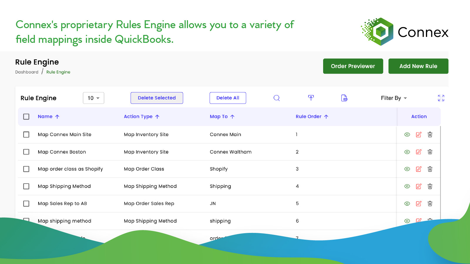 Adicione uma variedade de mapeamentos de campo dentro do QuikBooks com as Regras 