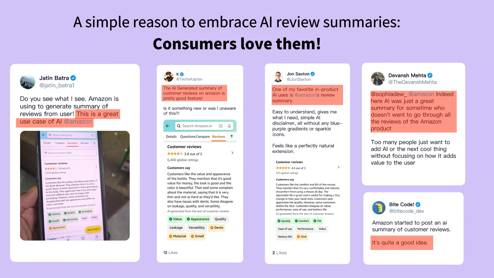 ai review summary like amazon