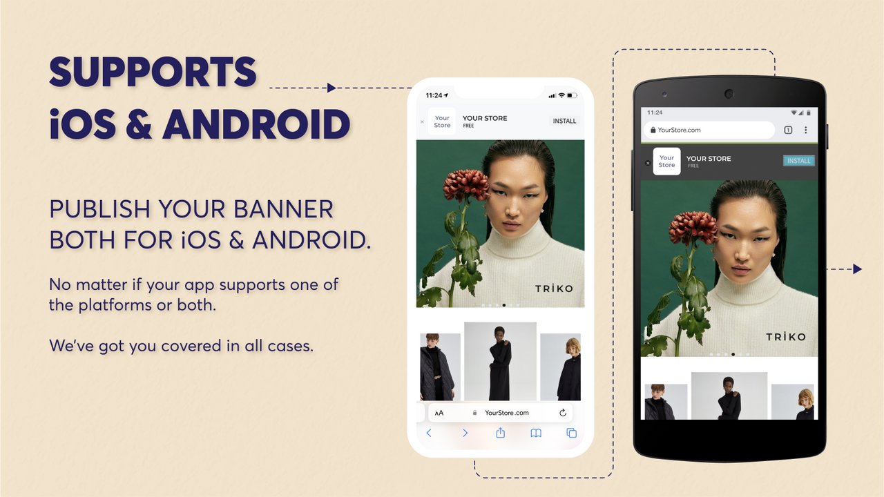 Werkt perfect in zowel iOS als Android Shopify mobiele apps!