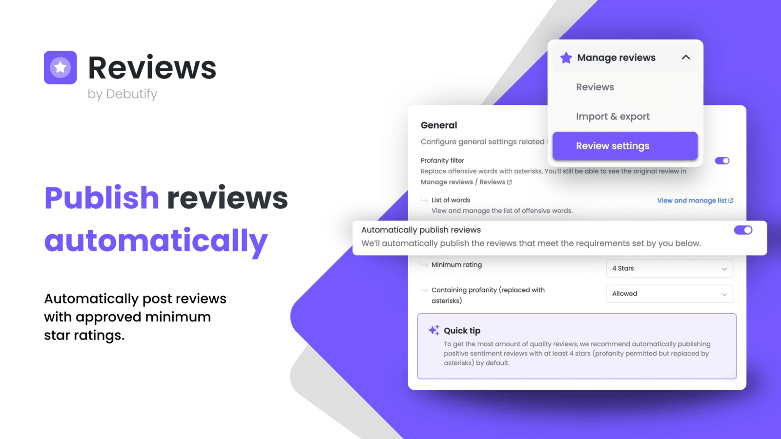 Debutify Product Reviews & QA Screenshot