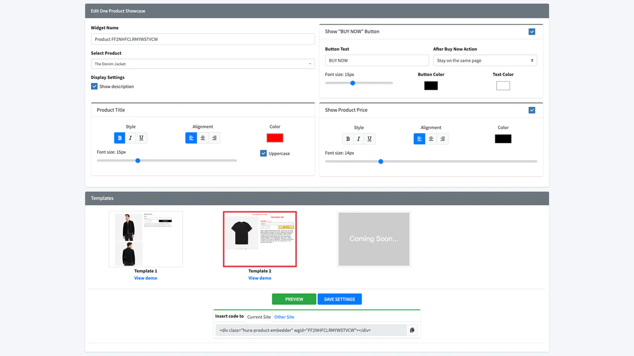 Hura Product Showcase Builder: Een Product