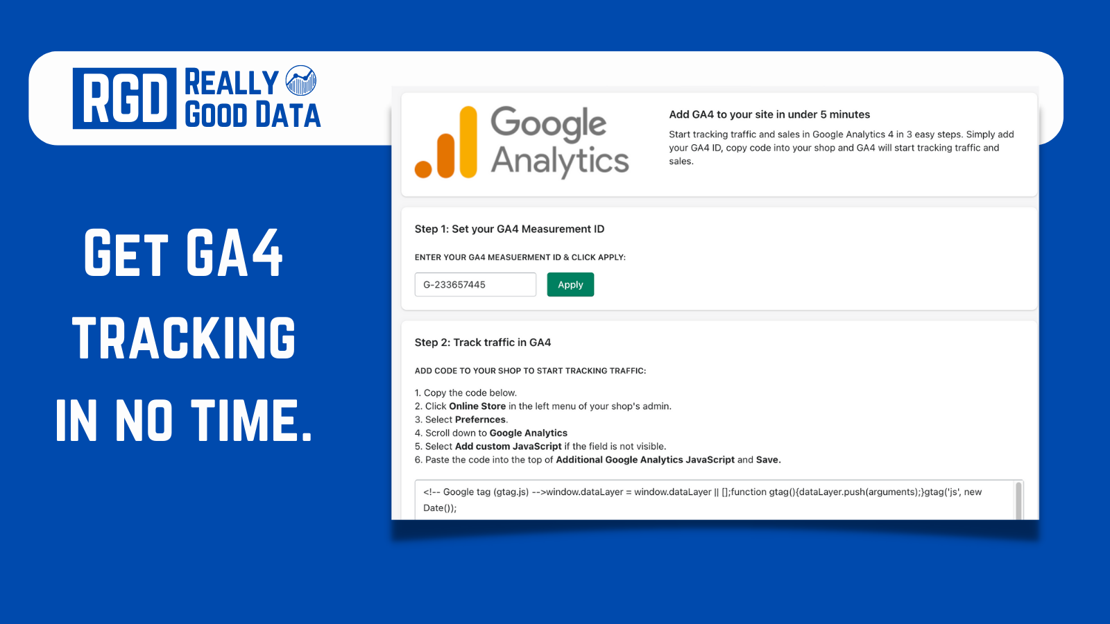 get ga4 tracking in no time on shopify