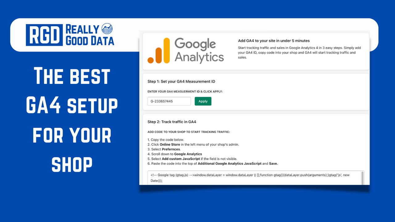ga4 setup in shopify