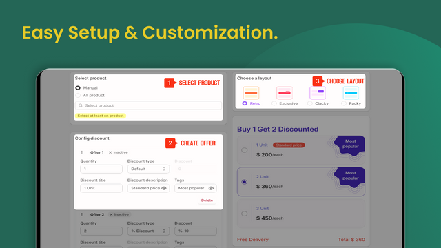 Easy Setup & Customization. Customize discounts effortlessly