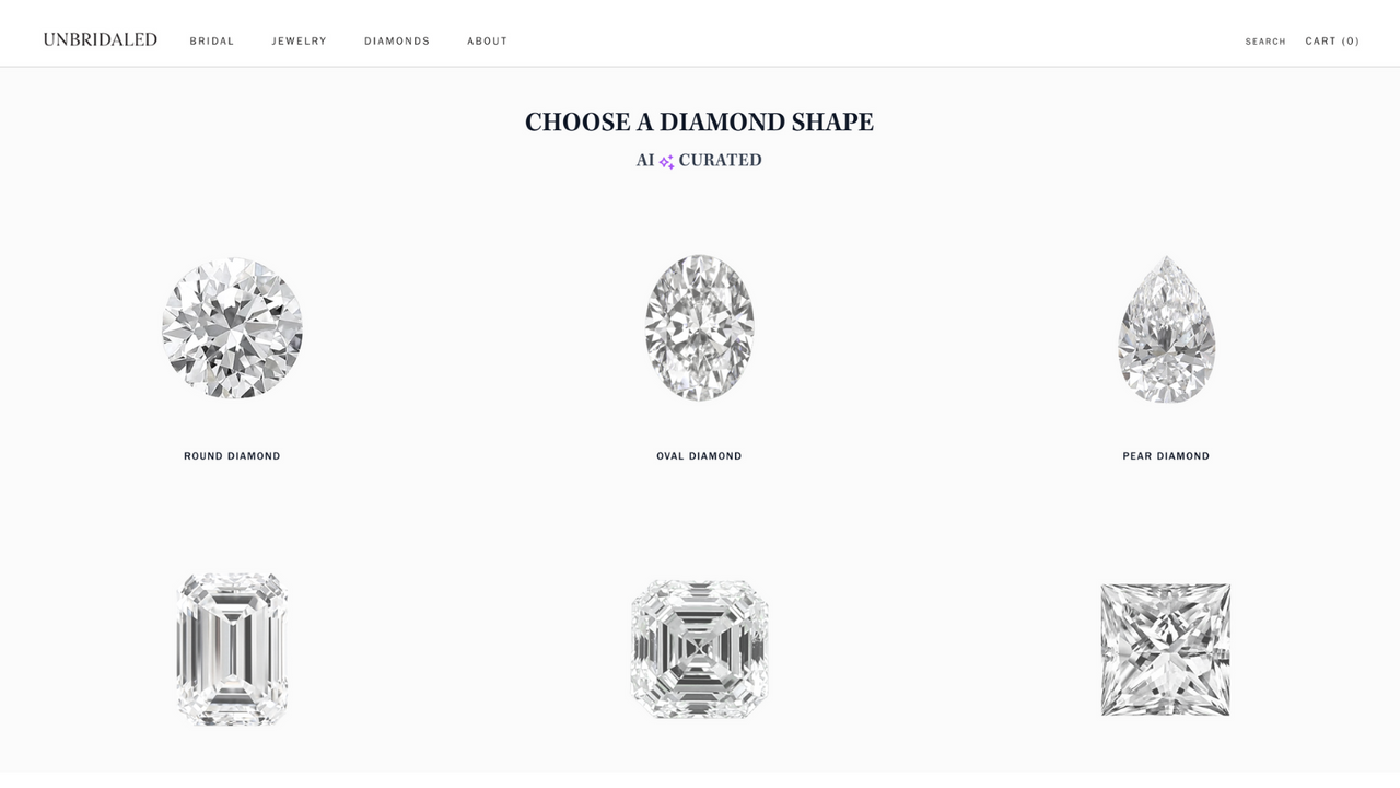 AI-curation makes it easier for customers to decide on a diamond