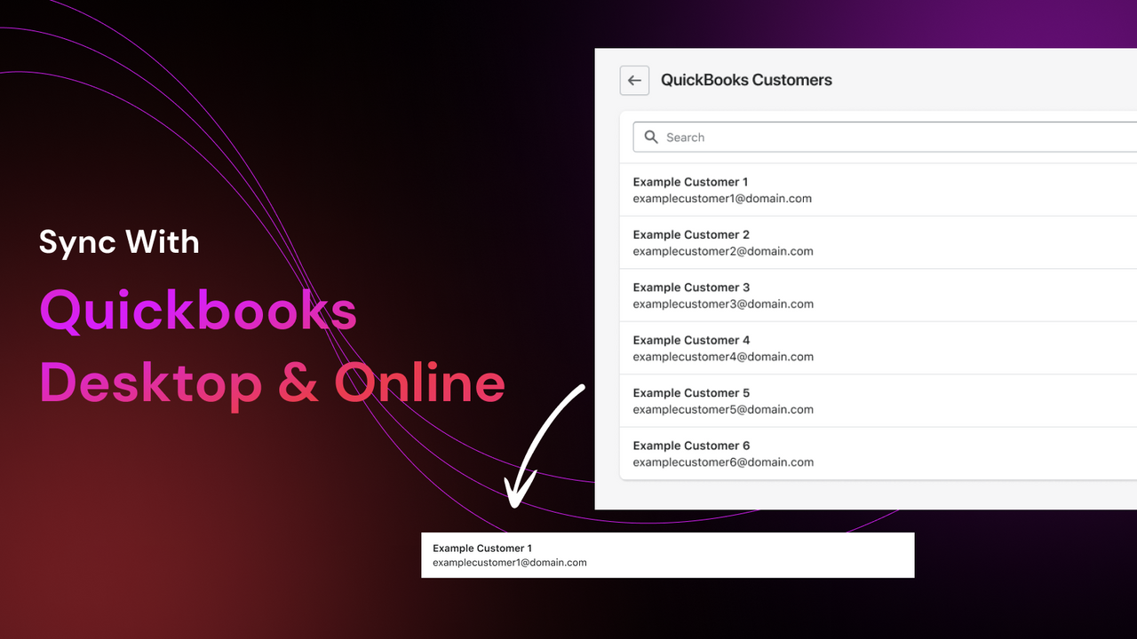 Synkronisera med Quickbooks Desktop & Online