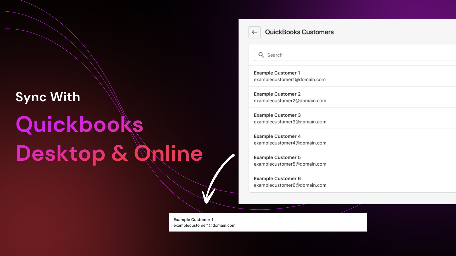 Sync with Quickbooks Desktop & Online