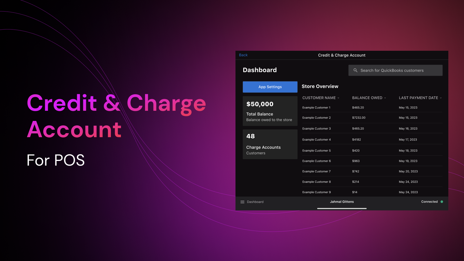 Credit & Charge Account For POS
