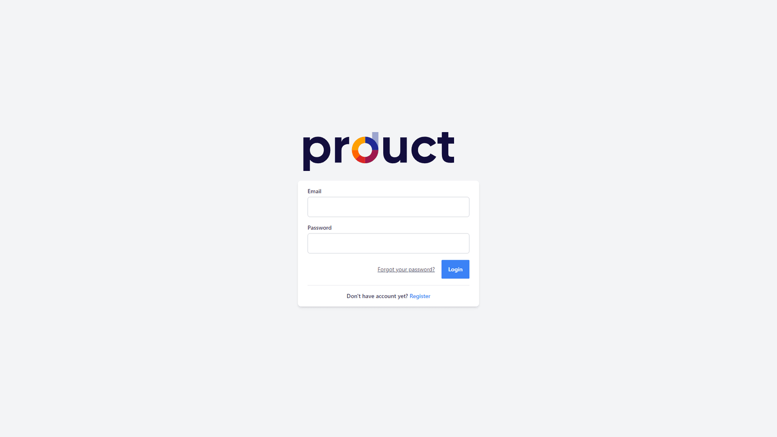 Login page