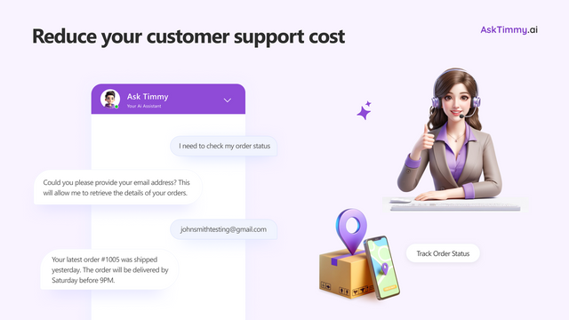 Shopify integrated AI Chatbot to reduce support